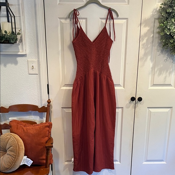 ASOS Rust Jumpsuit with Tie Straps - Picture 7 of 7